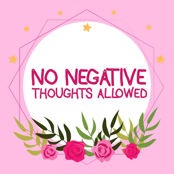Tekst Pisma Negative Thoughts Dozwolone Business Showcase Zawsze Pozytywne Motywowane — Zdjęcie stockowe