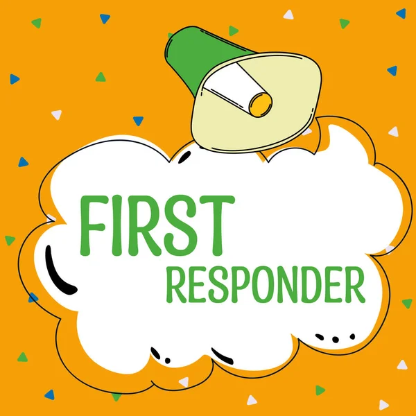 Handwriting Text First Responder Business Overview Person Who Responsible Going — Stockfoto