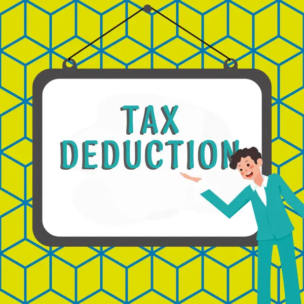 Handschriftliches Zeichen Steuerabzug Geschäftsbegriffsbetrag Vor Berechnung Der Steuerschuld Vom Einkommen — Stockfoto