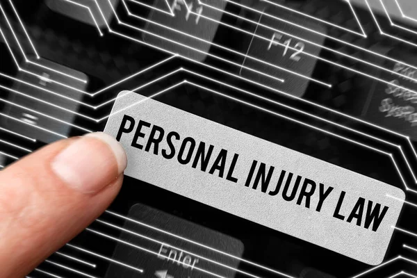 Text Sign Showing Personal Injury Law Business Overview Being Hurt — 스톡 사진