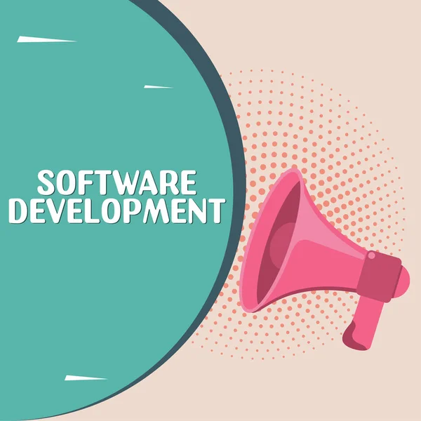 Sign Displaying Software Development Word Software Created Using Specific Programming — Foto Stock