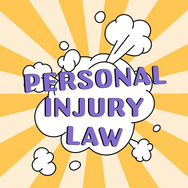 Sign displaying Personal Injury Law, Business concept being hurt or injured inside work environment