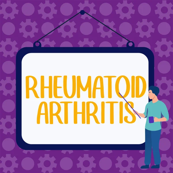 Konceptuell Bildtext Reumatoid Artrit Begreppet Autoimmun Sjukdom Som Kan Orsaka — Stockfoto
