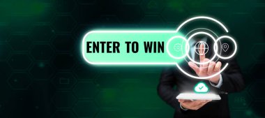 Inspiration showing sign Enter To Win, Conceptual photo exchanging something value for prize or chance of winning