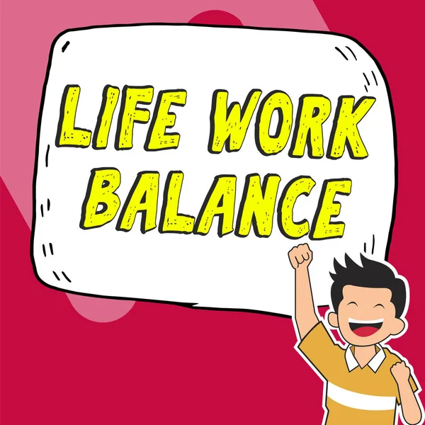 Writing displaying text Life Work Balance, Word Written on stability person needs between his job and personal time