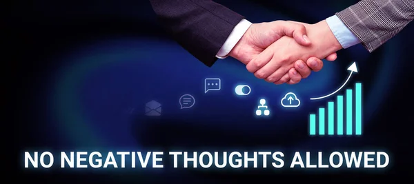 Konzeptionelle Darstellung Keine Negativen Gedanken Erlaubt Geschäftsansatz Immer Positiv Motiviert — Stockfoto