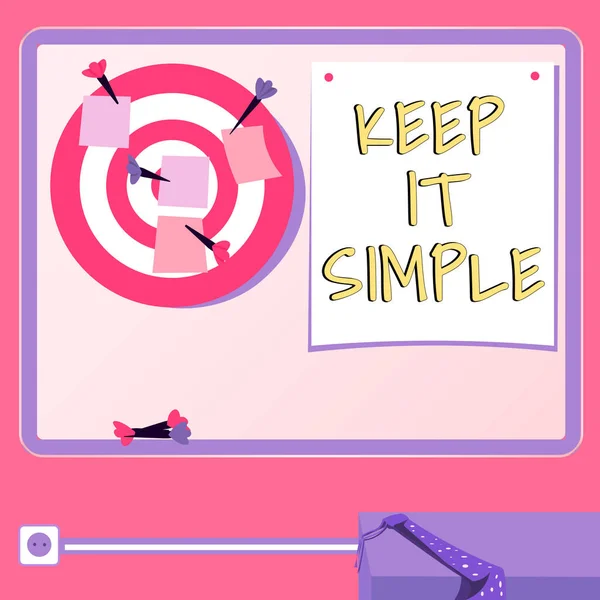 Tekst Die Inspiratie Toont Keep Simple Bedrijfsoverzicht Eenvoudig Het Rond — Stockfoto