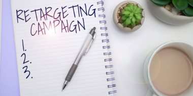 Conceptual caption Retargeting Campaign, Business showcase targetconsumers based on their previous Internet action