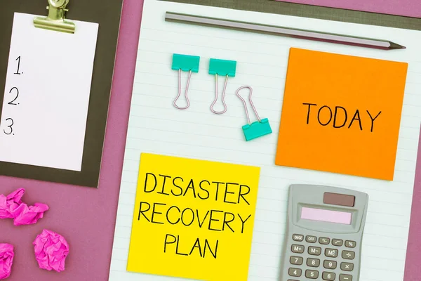 Inspiration showing sign Disaster Recovery Plan, Concept meaning having backup measures against dangerous situation
