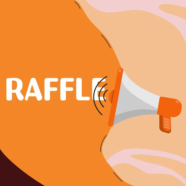 Writing Displaying Text Raffle Business Approach Means Raising Money Selling — Stock Photo, Image