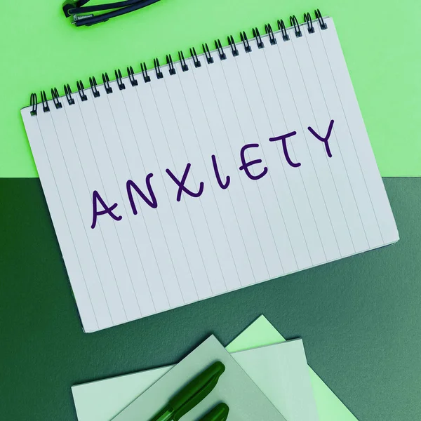 Text sign showing Anxiety, Business showcase Excessive uneasiness and apprehension Panic attack syndrome