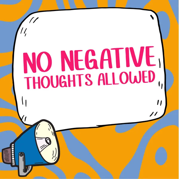 Psaní Zobrazující Text Negativní Myšlenky Povoleny Slovo Napsáno Vždy Pozitivní — Stock fotografie