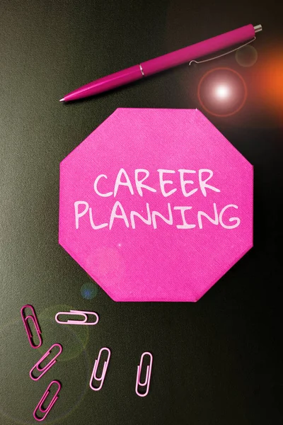 Inspiration Showing Sign Career Planning Concept Meaning List Goals Actions — Fotografia de Stock