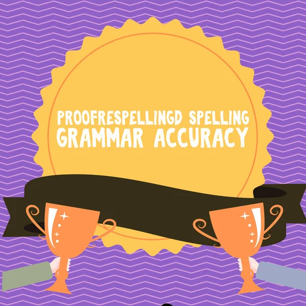Inspiration Showing Sign Proofread Spelling Grammar Accuracy Business Concept Reading — Stok fotoğraf