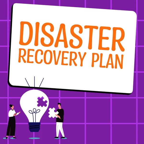 Inspiration showing sign Disaster Recovery Plan, Business idea having backup measures against dangerous situation