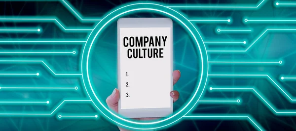 Text Sign Showing Company Culture Business Overview Environment Elements Which — Stok fotoğraf