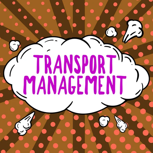 Sign Displaying Transport Management Word Managing Aspect Vehicle Maintenance Operations — Stockfoto