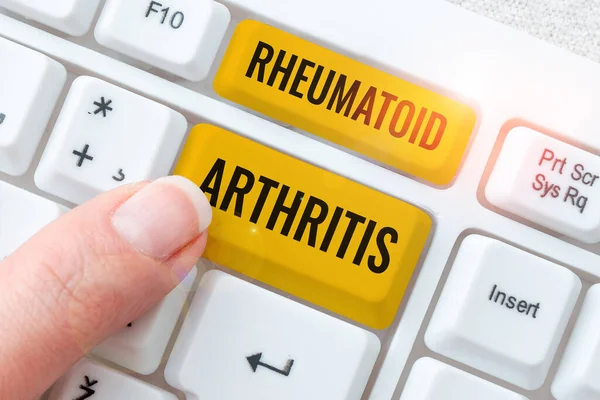 Text Showing Inspiration Rheumatoid Arthritis Business Overview Autoimmune Disease Can —  Fotos de Stock