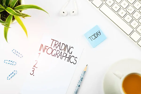 Text Caption Presenting Trading Infographics Business Concept Visual Representation Trade — Foto Stock