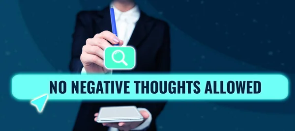 Text Caption Presenting Negative Thoughts Allowed Business Showcase Always Positive — Stok fotoğraf