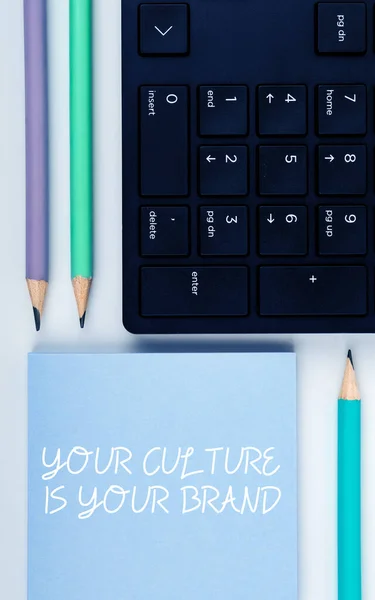 Conceptual Display Your Culture Your Brand Internet Concept Knowledge Experiences — Stockfoto