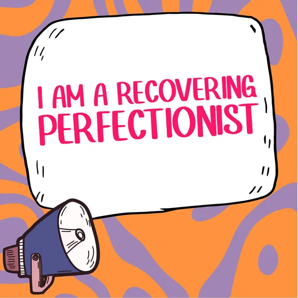 Текст Почерка Recovering Perfectionist Word Written Obsessive Compulsive Disorder Recovery — стоковое фото