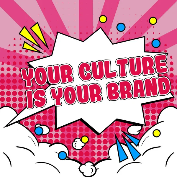 Conceptual Caption Your Culture Your Brand Business Approach Knowledge Experiences — Foto de Stock