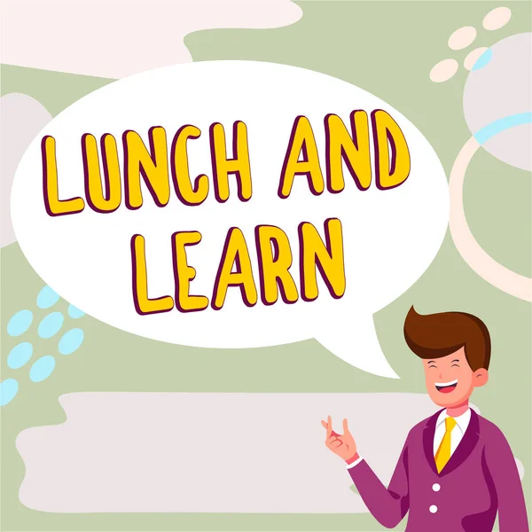 Inspiration Showing Sign Lunch Learn Word Written Have Meal Study — Stock Photo, Image