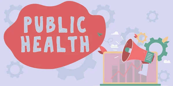 Conceptual display Public Health, Business idea Promoting healthy lifestyles to the community and its people