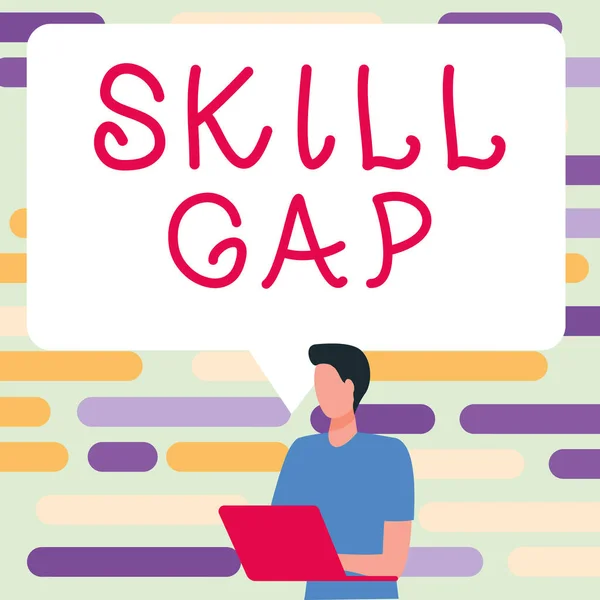 Handwriting Text Skill Gap Business Idea Refering Persons Weakness Limitation — Fotografia de Stock
