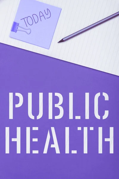 Text sign showing Public Health, Business concept Promoting healthy lifestyles to the community and its people