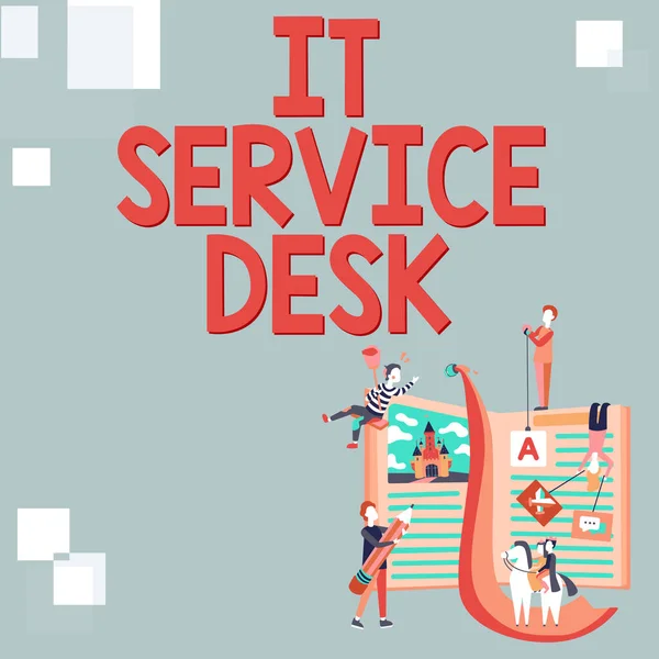 Konzeptionelle Anzeige Service Desk Word Technological Support Online Assistance Help — Stockfoto