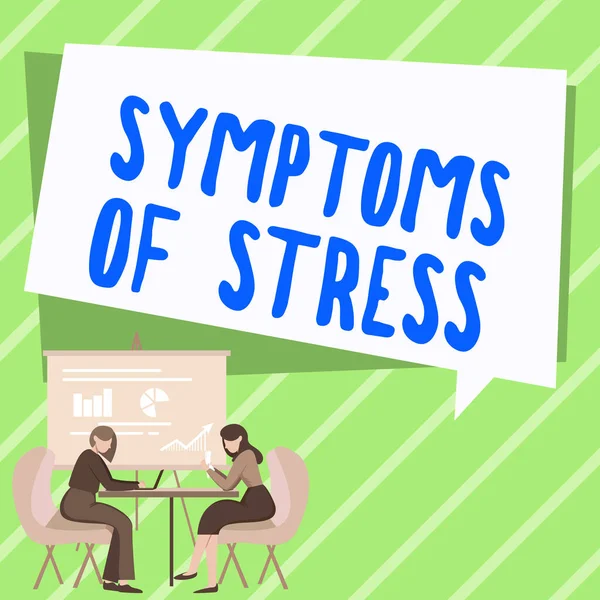 Handskrift Text Symtom Stress Business Översikt Fungerar Som Symptom Eller — Stockfoto