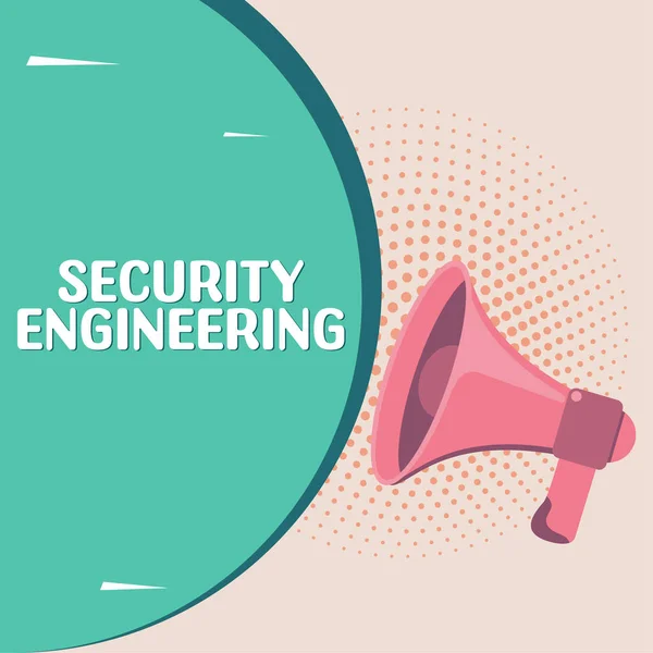 Inspiration Showing Sign Security Engineering Business Idea Focus Security Aspects — Stok fotoğraf