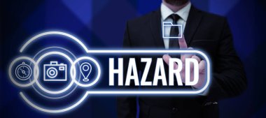 Tehlike ya da riski tanımlayan el yazısı işareti Tehlike, hesap için kelime ya da ifade