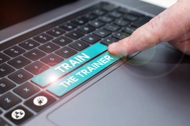 Writing displaying text Train The Trainer, Business approach identified to teach mentor or train others attend class