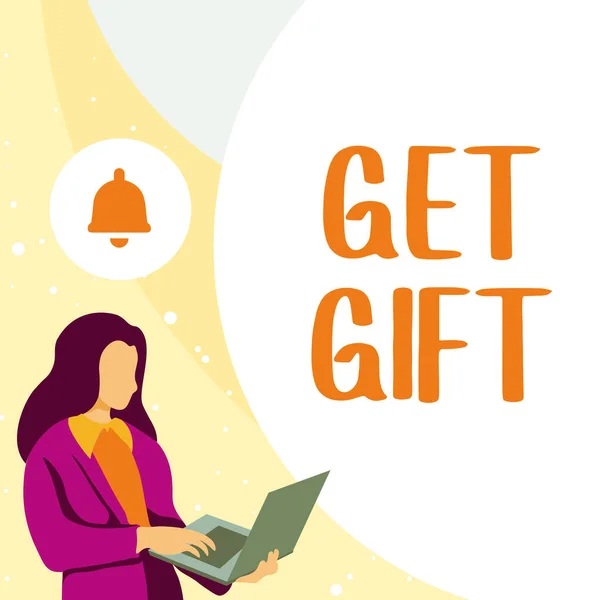 Rukopisný Text Get Gift Slovo Napsáno Něco Dáte Aniž Byste — Stock fotografie