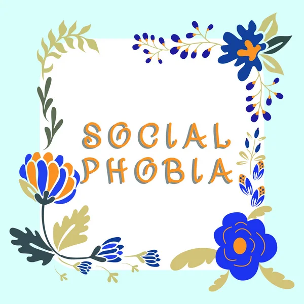 Conceptual Caption Social Phobia Business Approach Overwhelming Fear Social Situations — Fotografia de Stock
