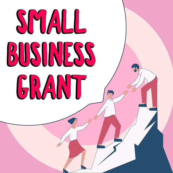 Inspiracja Pokazująca Znak Small Business Grant Słowo Dla Indywidualnego Przedsiębiorstwa — Zdjęcie stockowe
