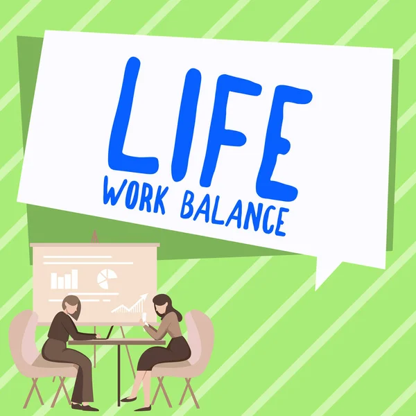 Text sign showing Life Work Balance, Concept meaning stability person needs between his job and personal time