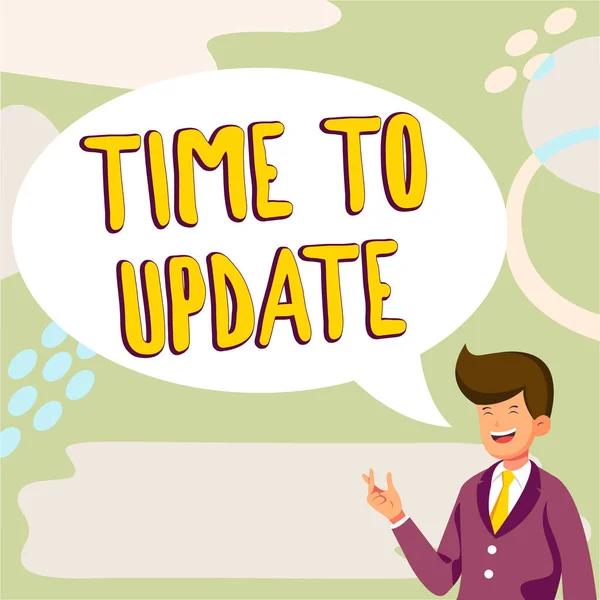 Testo Mano Time Update Business Concept Ultime Informazioni Una Situazione — Foto Stock