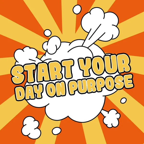 Handwriting Text Start Your Day Purpose Business Concept Have Clean — Foto de Stock