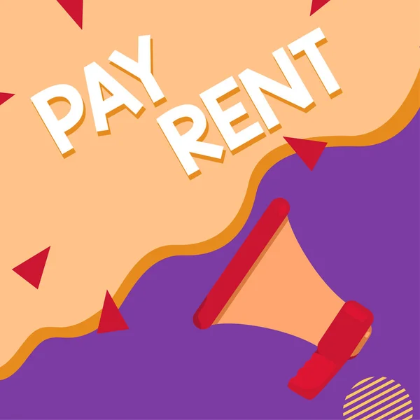 Концептуальний Підпис Pay Rent Бізнес Підхід Оплатити Гроші Обмін Використання — стокове фото