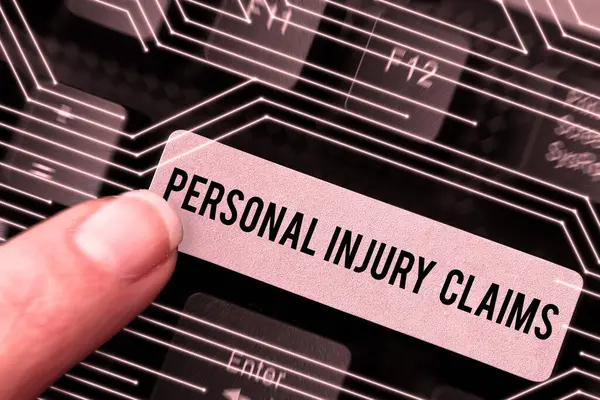 Conceptual Caption Personal Injury Claims Business Overview Being Hurt Injured — Stock Photo, Image