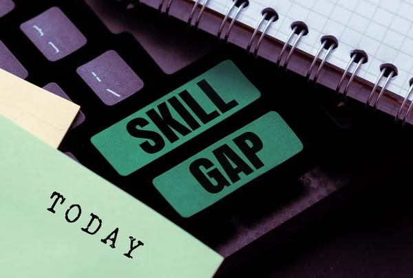 Inspiration Showing Sign Skill Gap Word Refering Persons Weakness Limitation — Stock Photo, Image