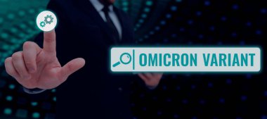 Kavramsal başlık Omicron Variant, yeni bir tür koronavirüsün neden olduğu hafif ve şiddetli solunum hastalıkları