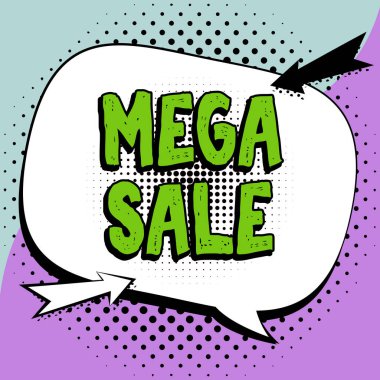 Handwriting text Mega Sale, Conceptual photo The day full of special shopping deals and heavy discounts