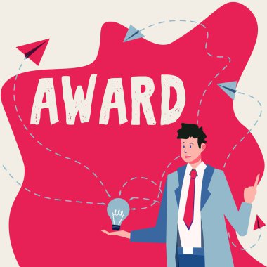 Handwriting text Award, Business concept Prize and other mark of recognition given in honor of an achievement