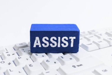 Conceptual caption Assist, Conceptual photo help them to do a job or task by doing part of the work for them