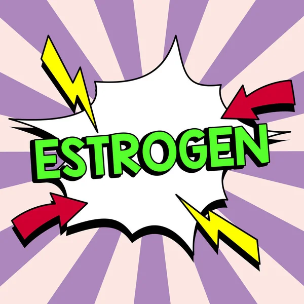 Tekst Met Inspiratie Oestrogeen Woord Written Group Hormones Promote Development — Stockfoto
